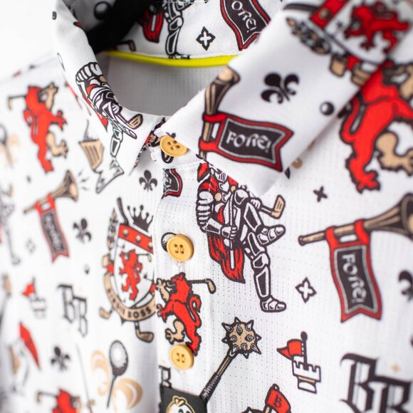 Birdie Boss Polo Shirt Men's XL White Sir Shanksalot Performance Golf - Picture 6 of 11